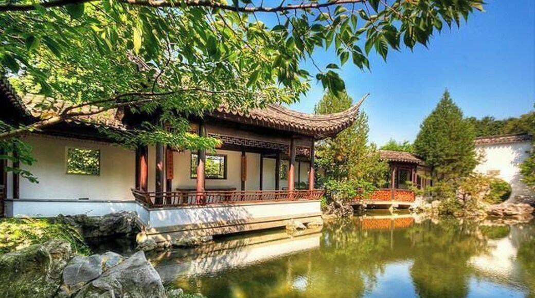 The New York Chinese Scholar’s Garden is truly unique attraction that adds new dimension to our understanding of life in ancient China. It features magnificent rockery that resemble mountains that inspired the poetry and paintings of Confucian, Buddhist and Taoist monks and other scholars. Visitors can explore eight pavilions, a bamboo forest path, waterfalls, a Koi-filled pond, Chinese calligraphy, and a variety of Ghongshi scholar’s rocks