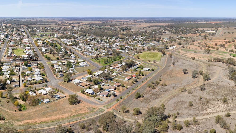 Nyngan on the Bogan river , New South Wales, Australia.