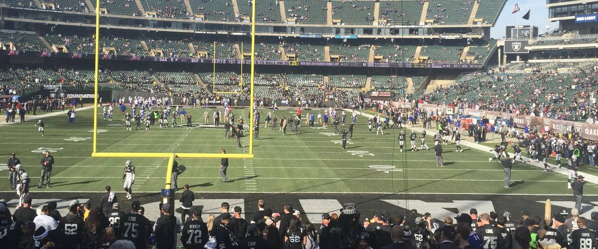 View from the Black Hole! Raiders were
10 -2 on the date this photo was taken.
