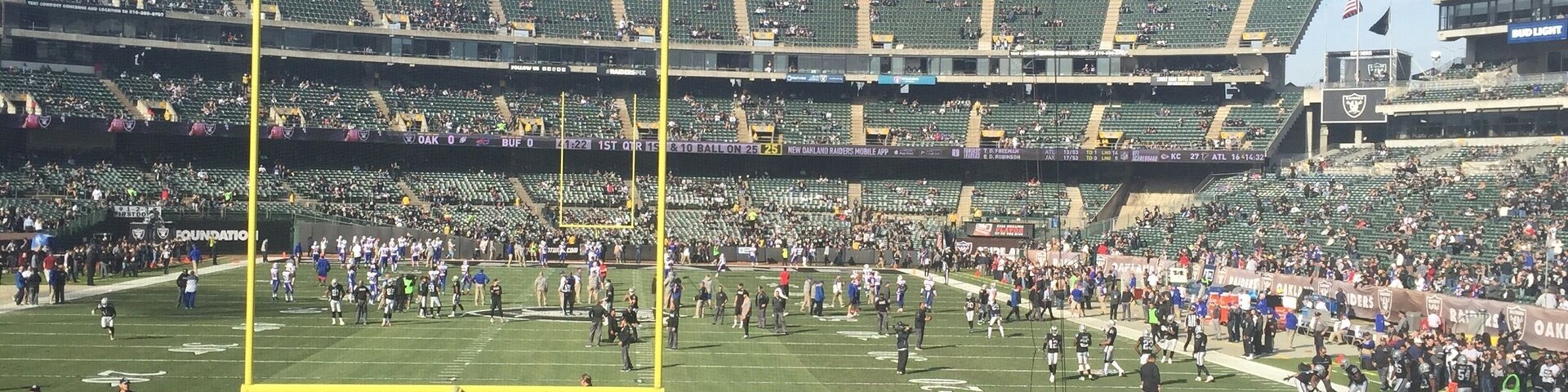 View from the Black Hole! Raiders were
10 -2 on the date this photo was taken.