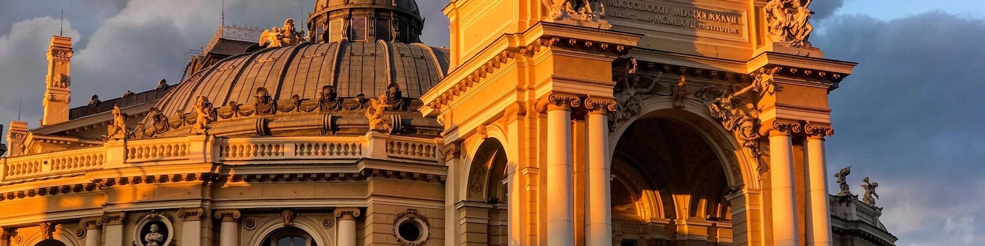 The city of Odesa, Ukraine is a vibrant, cosmopolitan city that features beautiful architecture (Odessa’s Opera House featured in photo), buzzing cafes and restaurants, and access to the Black Sea. Oh. And the famous Potemkin Steps!