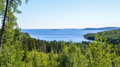 Beautiful view of the archipelago in the high coast. Sweden