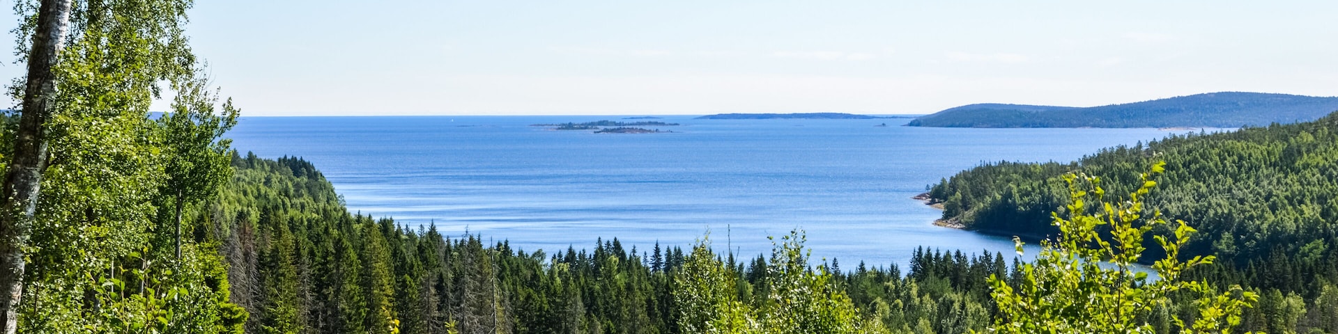 Beautiful view of the archipelago in the high coast. Sweden