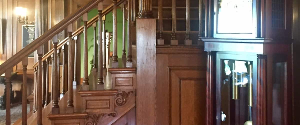 Housed in a 200+ year old mansion - which is worth visiting all on its own - this is a fantastic museum full of sculptures, paintings and some of Frederic Remingtons personal property. You can see some of his books at the top of the staircase. The grandfather clock is an original Tiffany made, still working, clock.