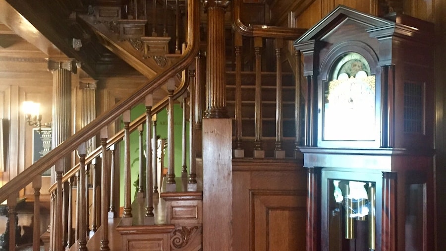 Housed in a 200+ year old mansion - which is worth visiting all on its own - this is a fantastic museum full of sculptures, paintings and some of Frederic Remingtons personal property. You can see some of his books at the top of the staircase. The grandfather clock is an original Tiffany made, still working, clock.