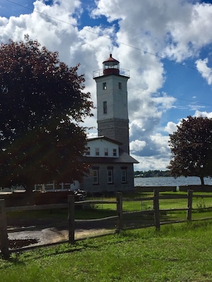 Lighthouse located where the Oswegatchie River and St Lawrence River connect. It is now a private residence.