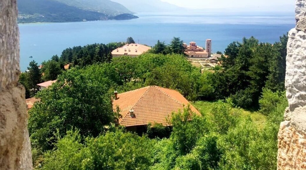 View of the lake from up at the castle