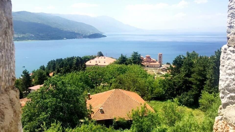 View of the lake from up at the castle