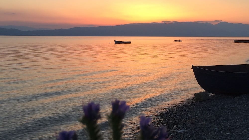 Sunset lake Ohrid