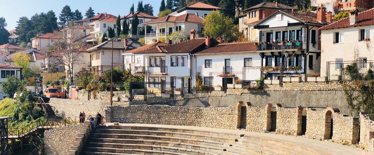 Ancient amphitheater in the old town