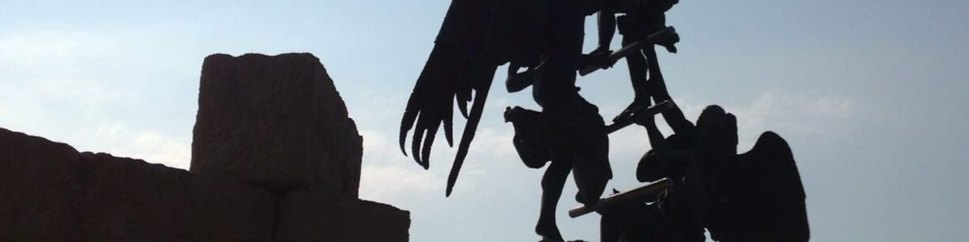 Jacob's Dream statue at Abilene Christian University in Abilene Texas.