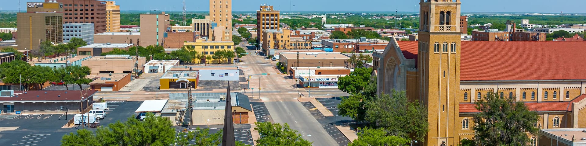 Aerial View of Abilene Texas Downtown