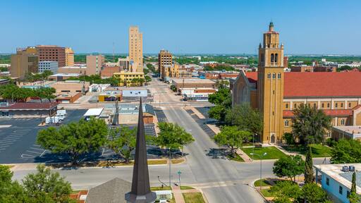 Aerial View of Abilene Texas Downtown