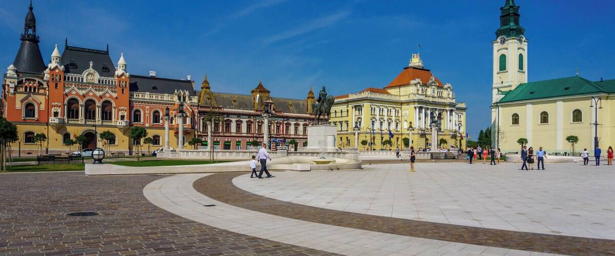 Piata Unirii in Oradea has a fresh new look after being refurbished in 2013