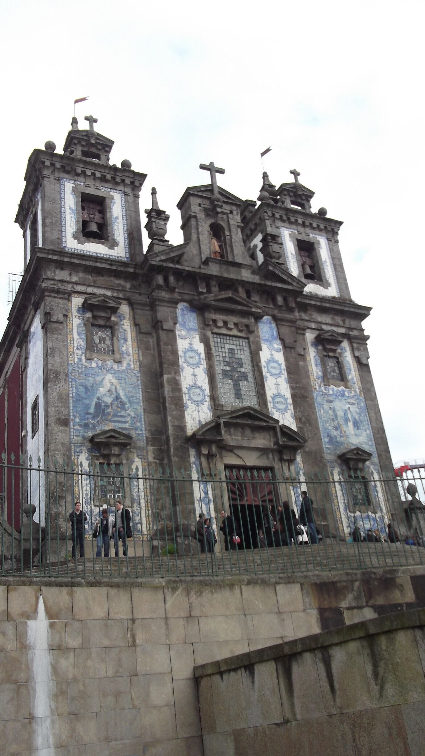 A historic church with ornate architecture and a bell tower.