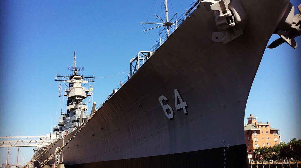You can tour the ship for $16 each. Great thing to do while you're waiting for the stores to open on a Sunday before noon in Norfolk. Haha