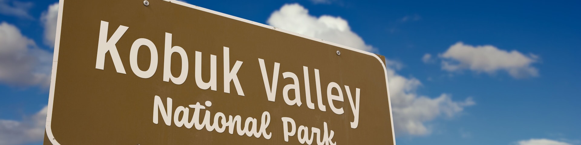 Schild für den Kobuk Valley National Park.