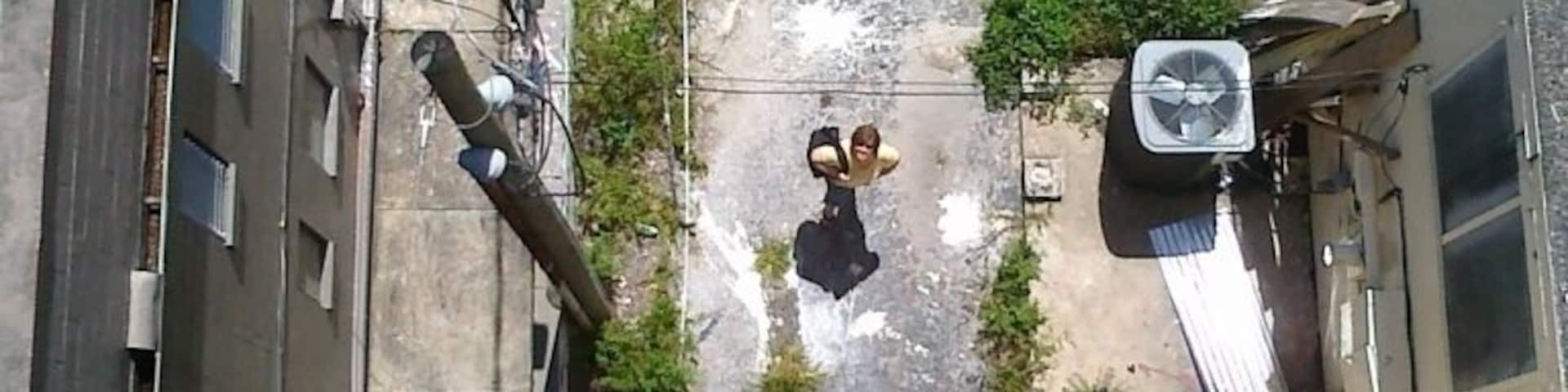 Had to climb this fire escape to grab a Geocache. Nice view but I was terrified of dropping my iPhone.