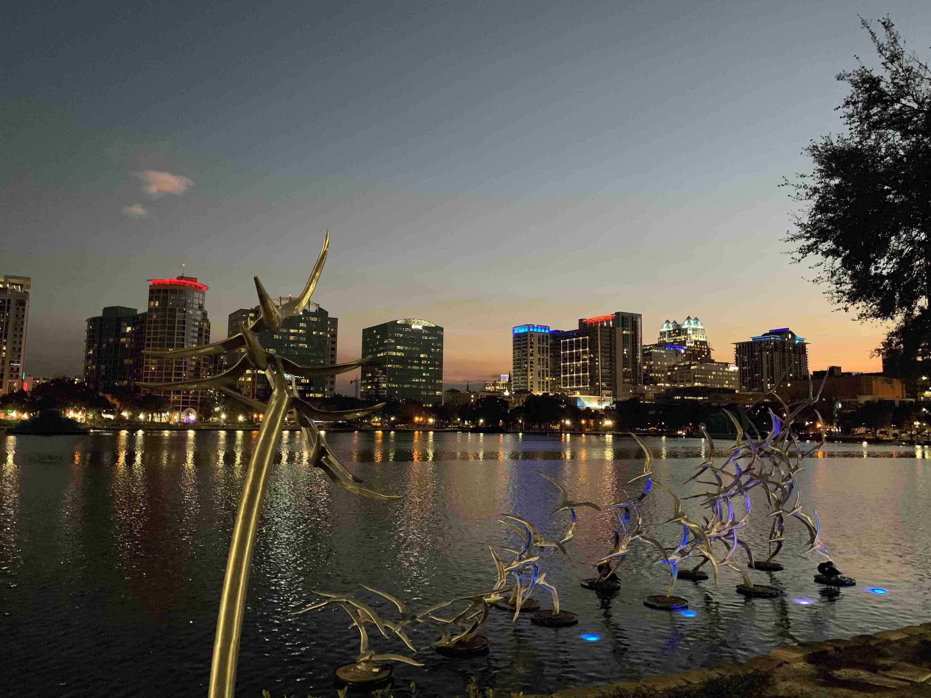 A beautiful evening walking around lake Eola

#orlando #sunset #iphone