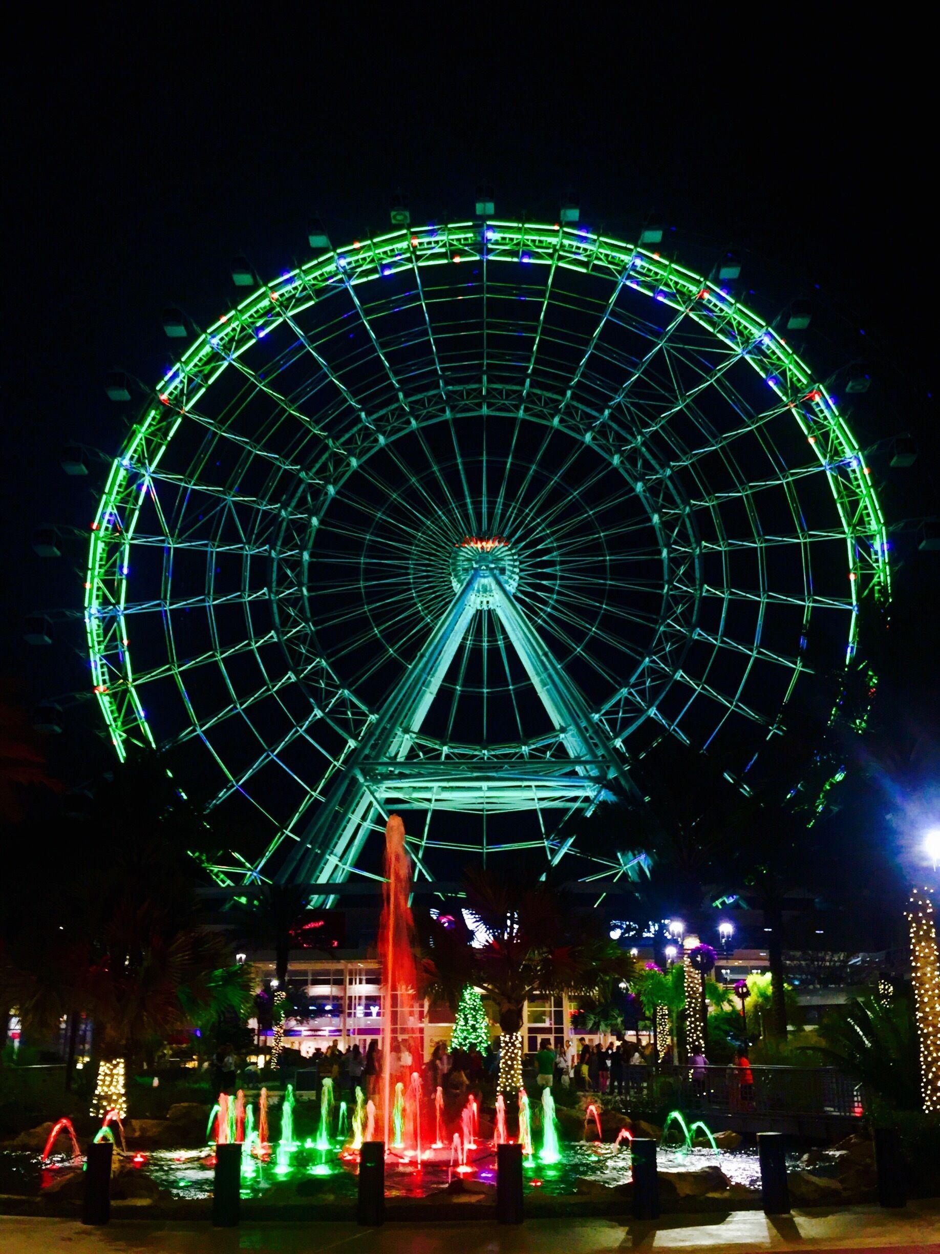 The Orlando Eye. I haven't been on it yet, but I love seeing all of the changing colors!