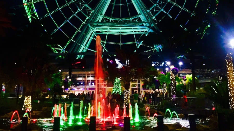 The Orlando Eye. I haven't been on it yet, but I love seeing all of the changing colors!