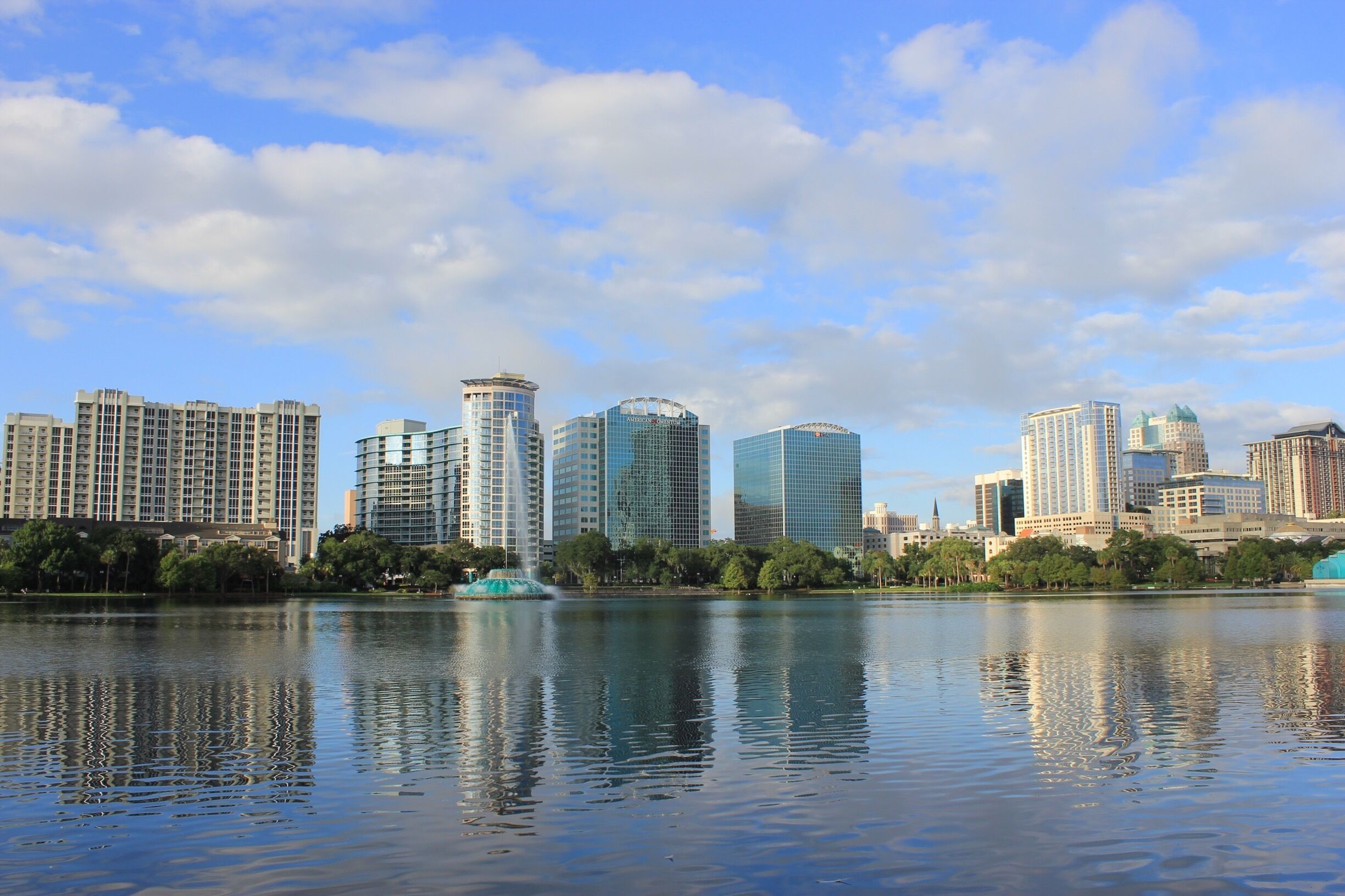 View of Orlando from Lake Eola. 