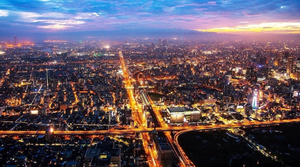 Night view of Osaka city
