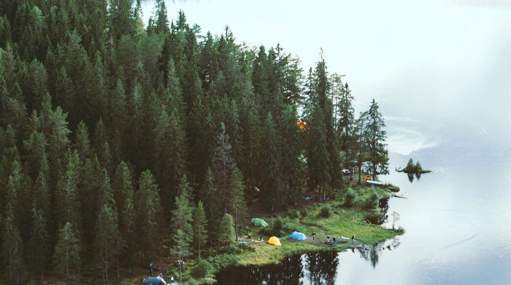 Øyungen is a lake located in Nordmarka just a short drive from Oslo centrum. It's a perfect spot for camping as well as hiking.