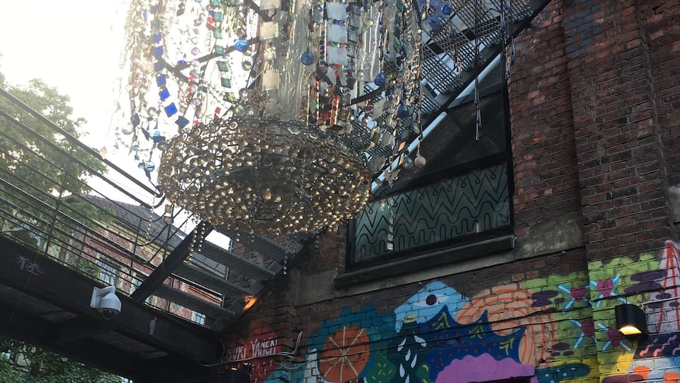 sea glass chandelier