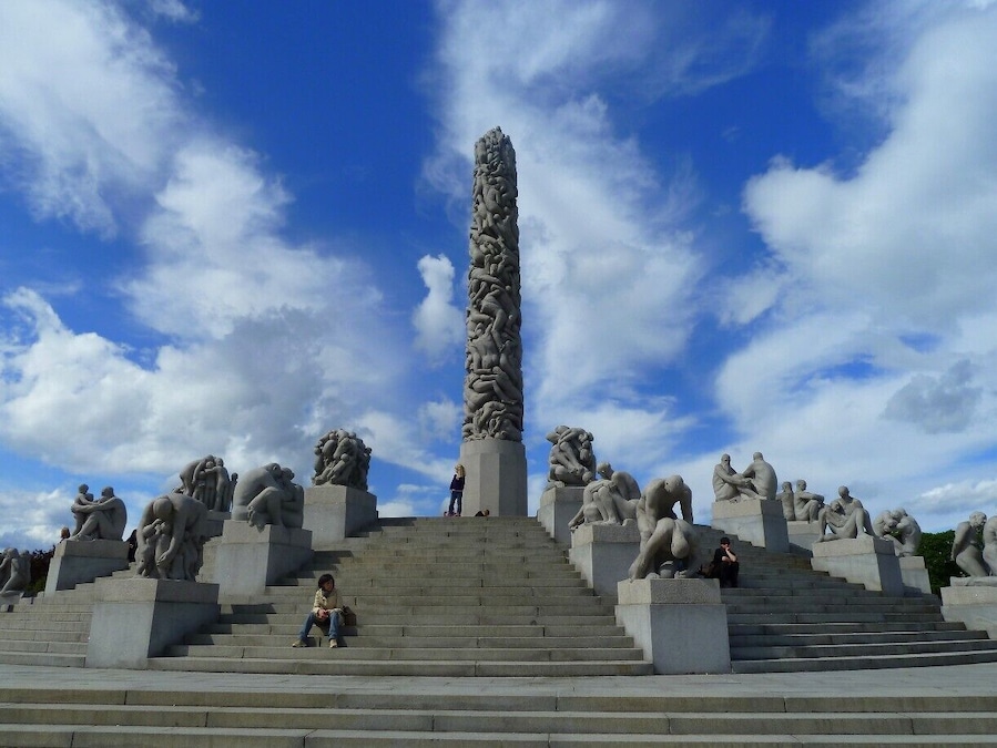 Vigeland Park is a unique sculpture park that explores the human experience through all stages of life. Very beautiful.