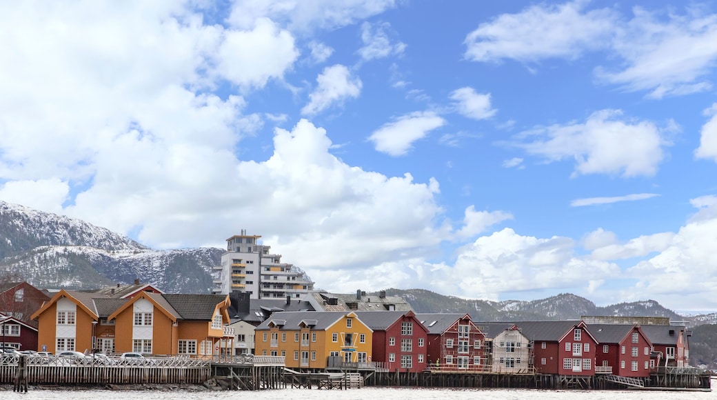 Winter in Namsos town in Trøndlag Norway