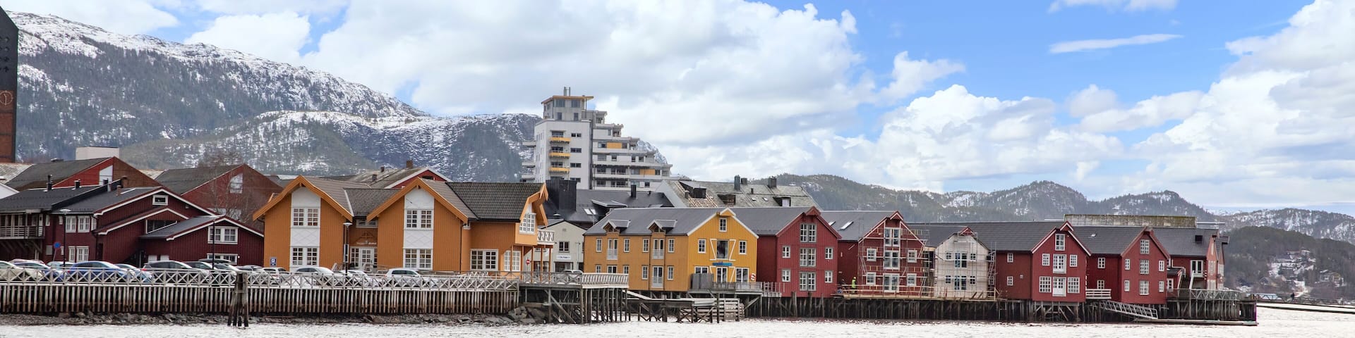 Winter in Namsos town in Trøndlag Norway