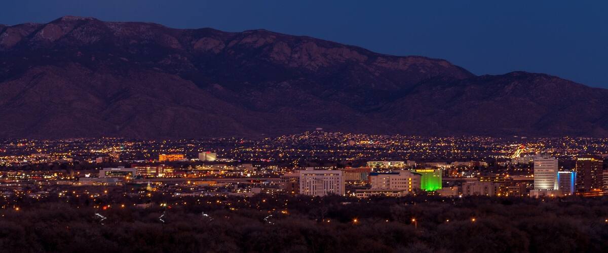 Great view of the Sandia Mountains and downtown Albuquerque, NM.