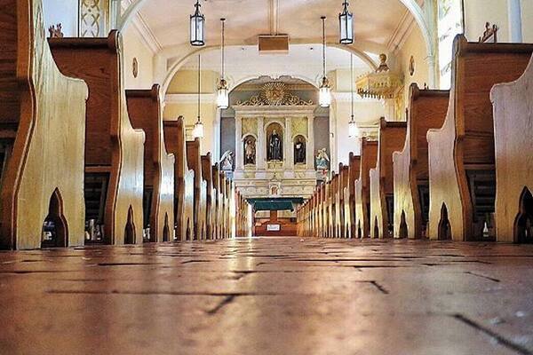 Beautiful and old church in Old Town Albuqerque, NM