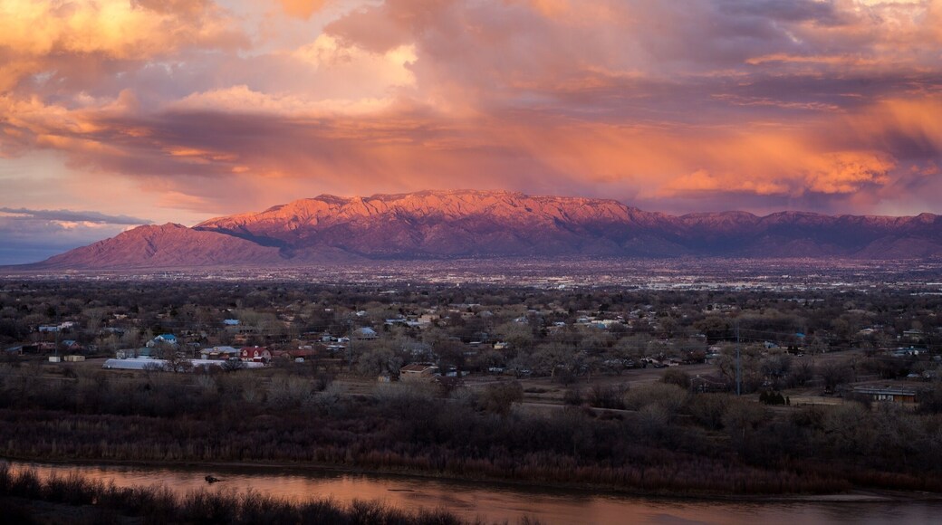 Great place overlooking the Rio Grande River with the Sandia Mountains in the background.