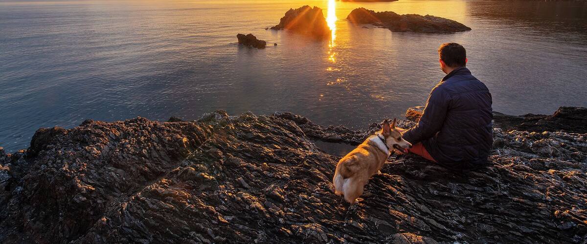 Sunset at Rosario Beach.