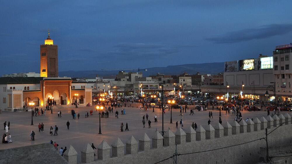Place Bab Sidi Abelouahhab in Oujda east of Morocco