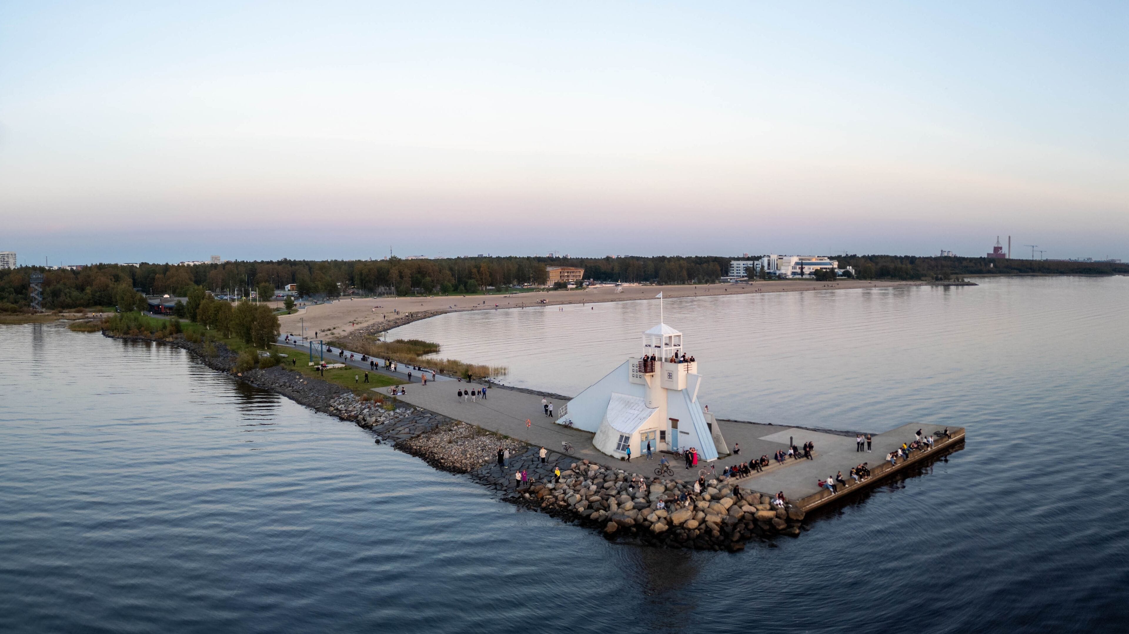 Sunset at Nallikari beach, Finland