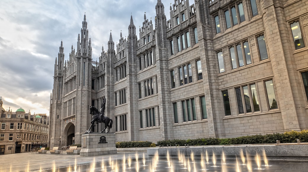 Exterior of the Marischal College in Aberdeen, Scotland