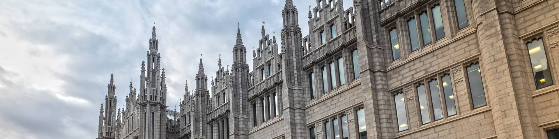 Exterior of the Marischal College in Aberdeen, Scotland