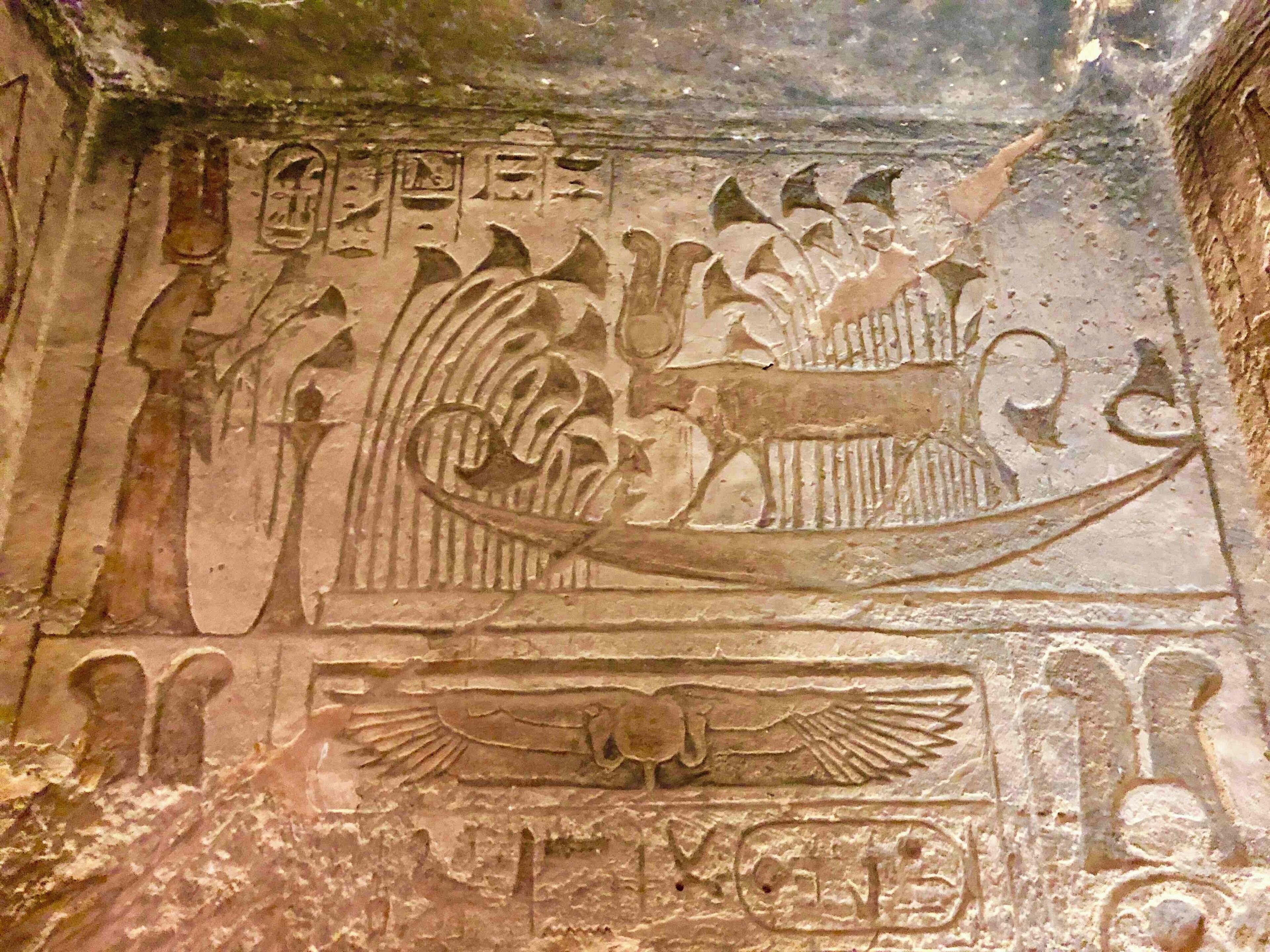 Carvings inside the temple