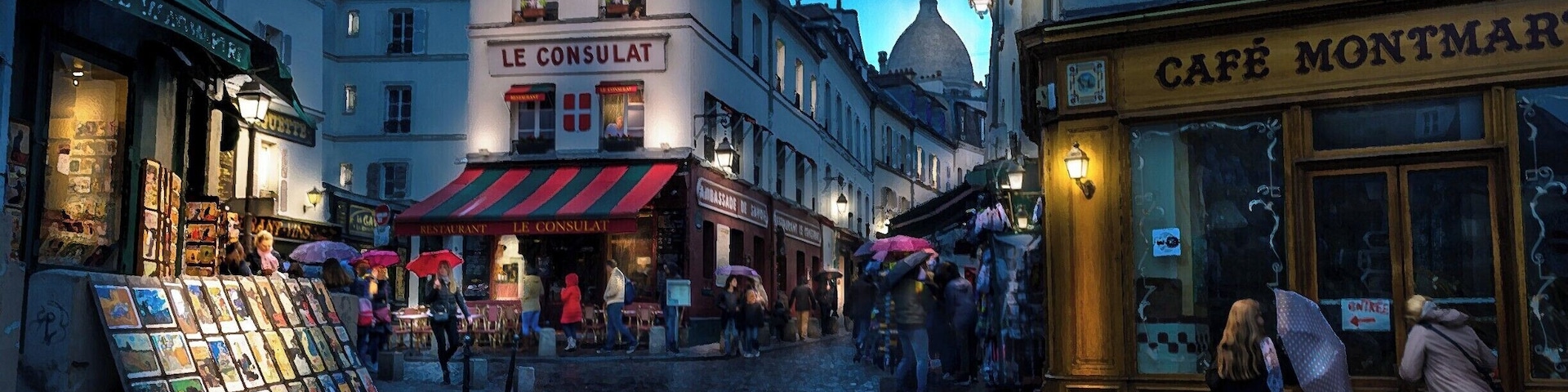 Towards the end of the 19th century, this part of Montmartre was teeming with famous artists, Gauguin, Van Gogh, Toulouse-Lautrec, Picasso, etc. Today's artists set up their easels and tempt passers-by with their works of art. And in the background is the Basilica du Sacré-Coeur. It's such a lovely part of Paris.
Touristy? Yes.
Worth seeing? Definitely.
#BVSBlue