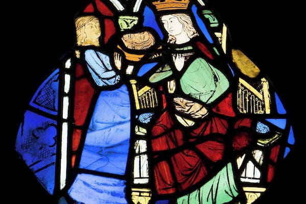 The museum houses a decent collection of glass from Sainte-Chapelle. The glass was removed during 19th-century renovations and never returned. The scene pictured here is Salome with the head of John the Baptist.