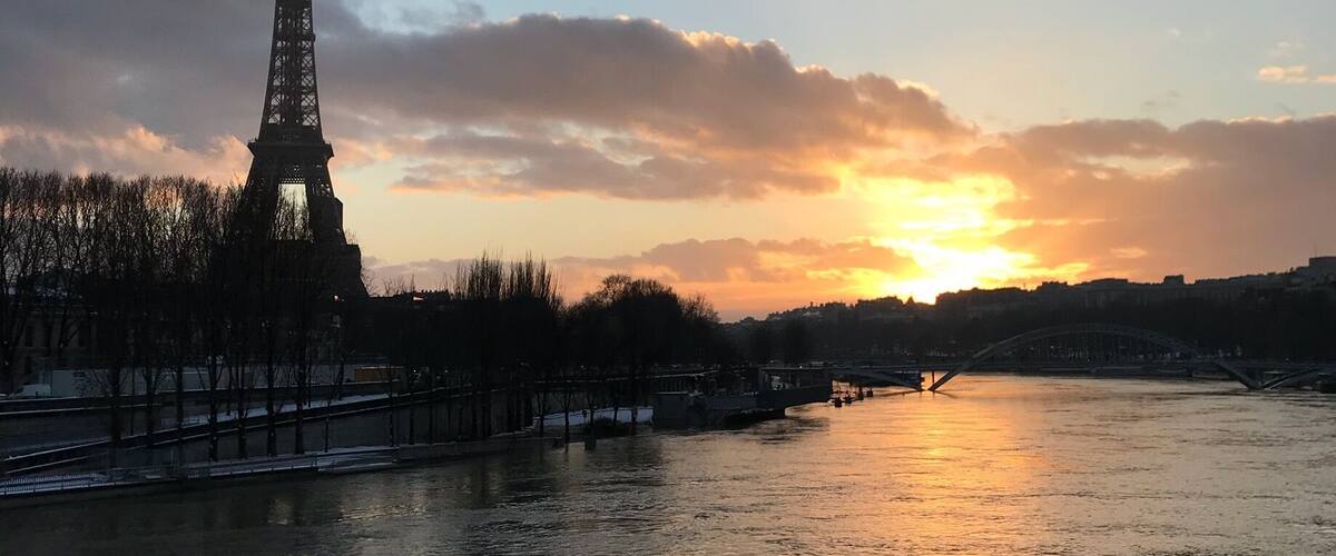 Iconic landmark at the end of another busy day of being top of many people’s sightseeing must do’s in Paris