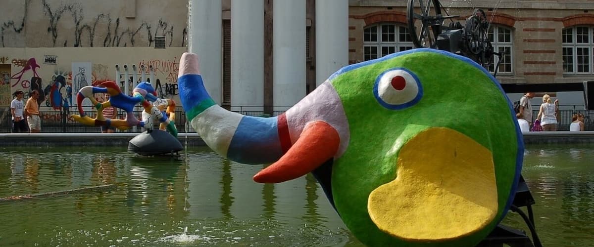 Tucked in next to Centre Pompidou, Stravinsky Fountain is whimsical and fun. In the summertime it's surrounded by people sitting in cafes and crowds watching buskers. #paris #france #europe #food http://www.acooknotmad.com/2011/09/city-of-lights.html