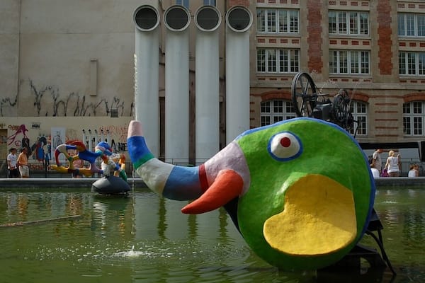 Tucked in next to Centre Pompidou, Stravinsky Fountain is whimsical and fun. In the summertime it's surrounded by people sitting in cafes and crowds watching buskers. #paris #france #europe #food http://www.acooknotmad.com/2011/09/city-of-lights.html