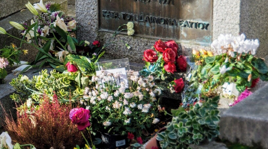 This is actually the famous grave of #jimmy #Morrison on the #famous #pere #Lachaise #graveyard in #Paris #France #instone