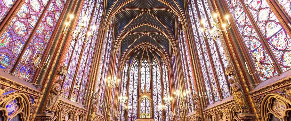 Gothic architecture at its most glorious! Sainte-Chapelle was built by King Loius IX to serve as his royal chapel and to house the sacred relics he had acquired, including the Crown of Thorns, the Image of Edessa, and fragments of the True Cross and Holy Lance. The chapel cost him only 40,000 livres, which was a bargain considering that the relics themselves cost him more than 135,000 livres!