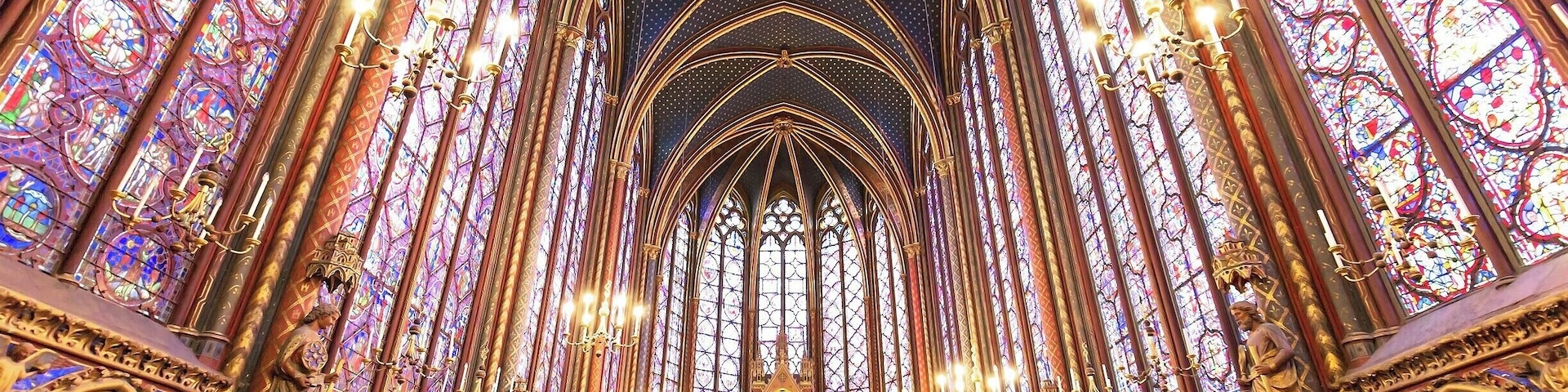 Gothic architecture at its most glorious! Sainte-Chapelle was built by King Loius IX to serve as his royal chapel and to house the sacred relics he had acquired, including the Crown of Thorns, the Image of Edessa, and fragments of the True Cross and Holy Lance. The chapel cost him only 40,000 livres, which was a bargain considering that the relics themselves cost him more than 135,000 livres!