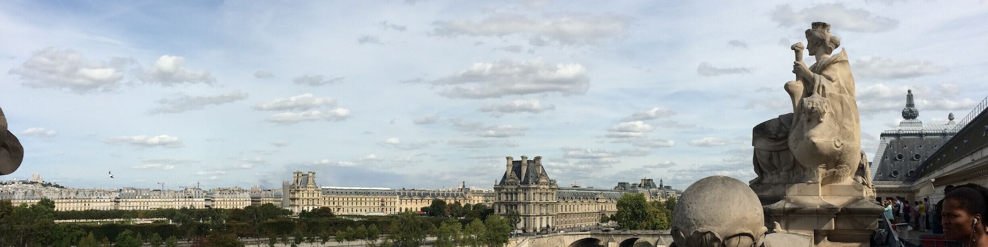 View from the Musee de Orsay. Beautiful, interesting museam and a lot less crowded than the Louvre. The view looks over the Seine River.